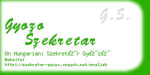 gyozo szekretar business card